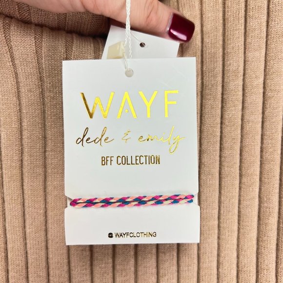 NWT WAYF Dede Collection Ribbed Midi Sweater Dress M - Picture 10 of 11